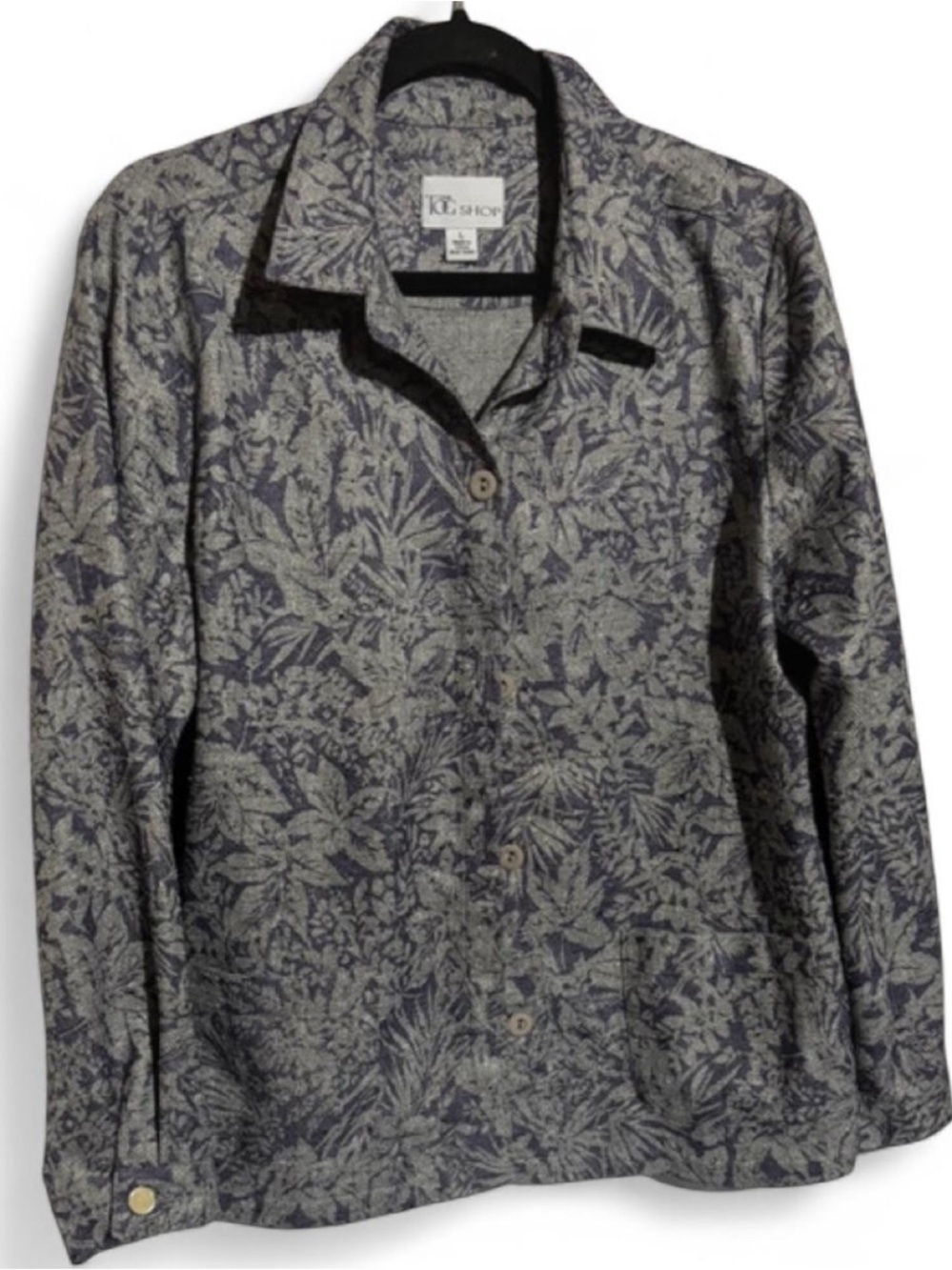 Vintage The Tog Shop Botanical Grunge Button Up Shirt L